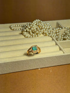 Gem Ring Gold - Turquoise