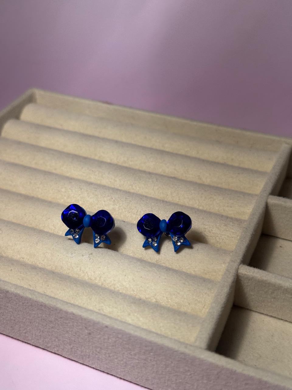 Bow Ties Studs - Dark Blue