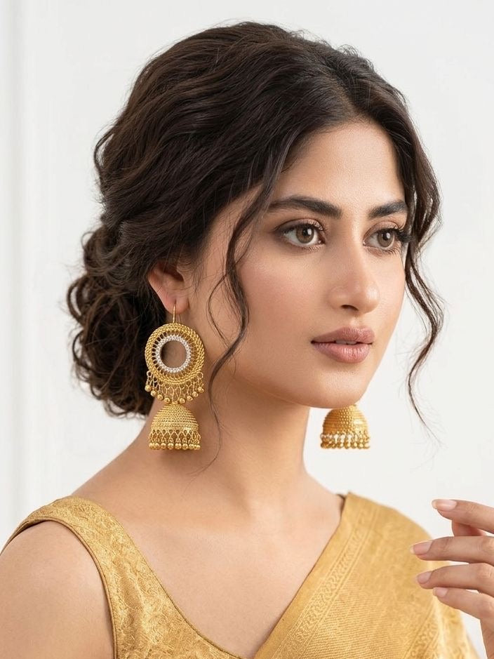 Gul jhumki gold - eid collection