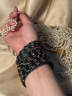 Gem bangles bottle green