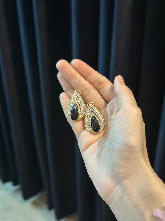 Droplet black stone- eid collection