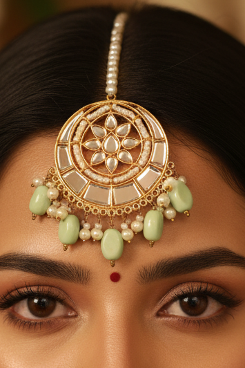 BN-15 Chand Bindi - Light Green