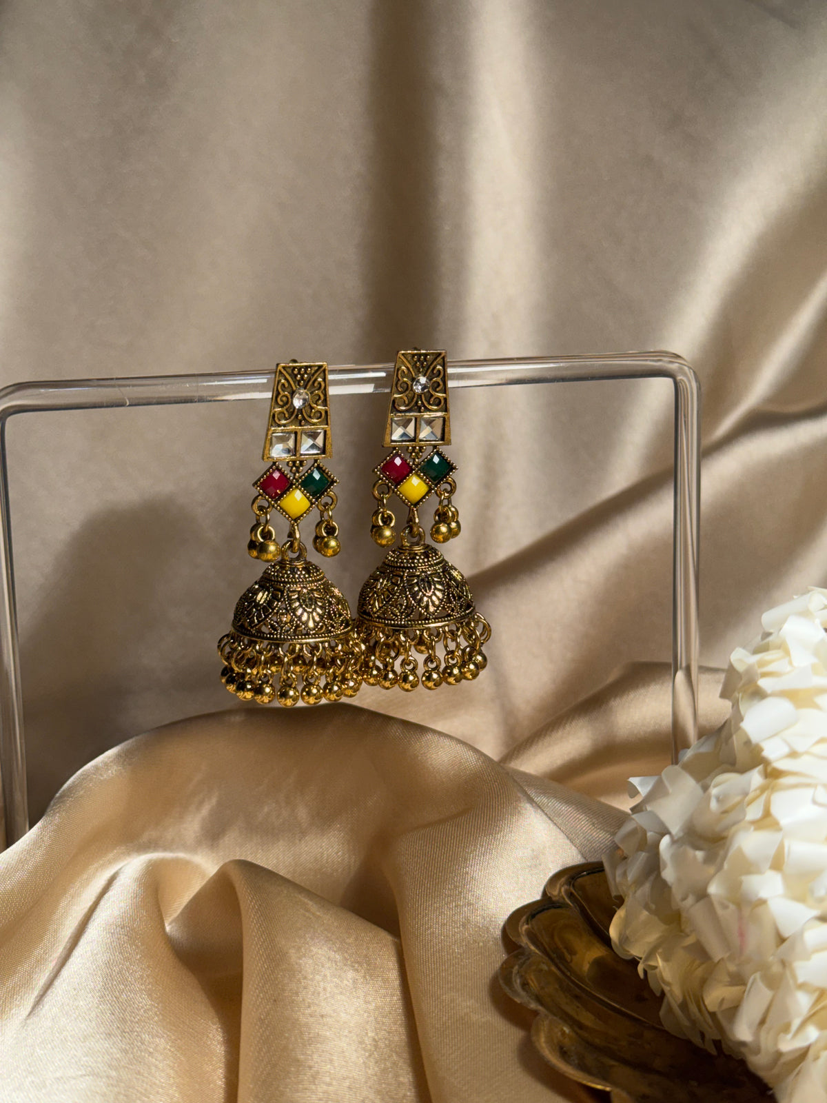 Dadi ki antique jhumkiyan khass collection  multi and gold
