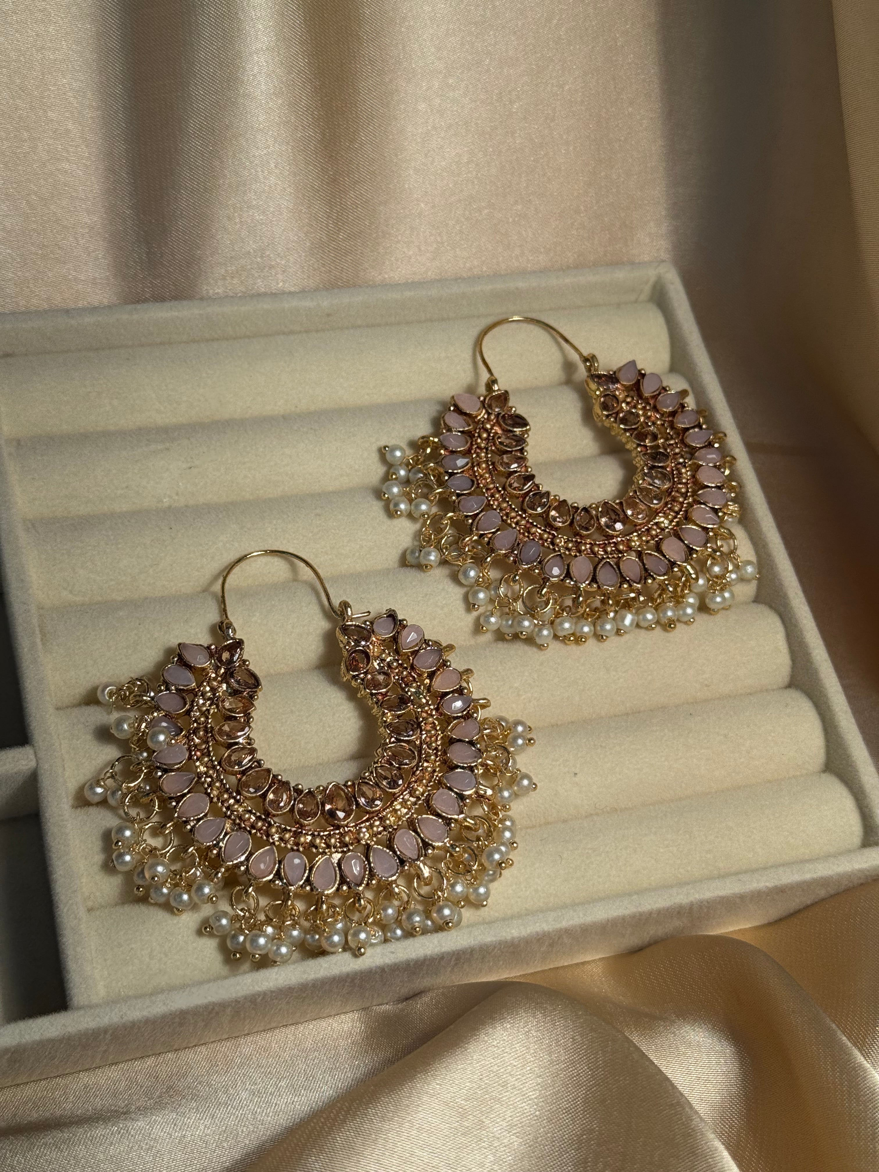 Mahrani earrings- peach