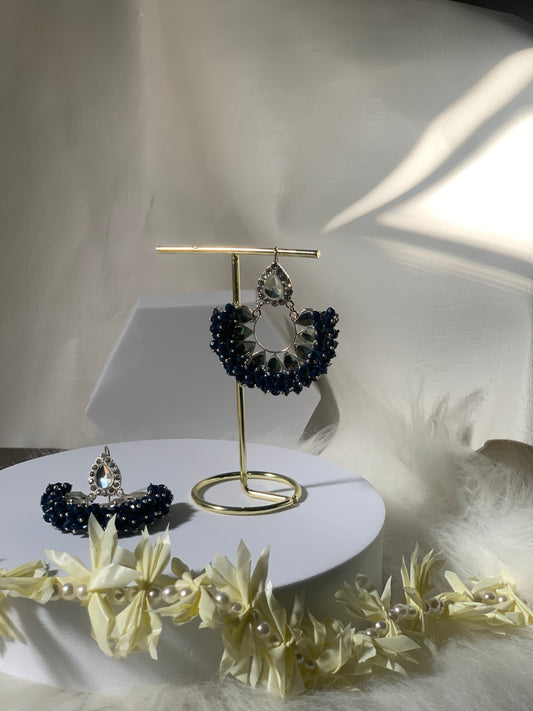 Shahi kundan Bali - Blue.