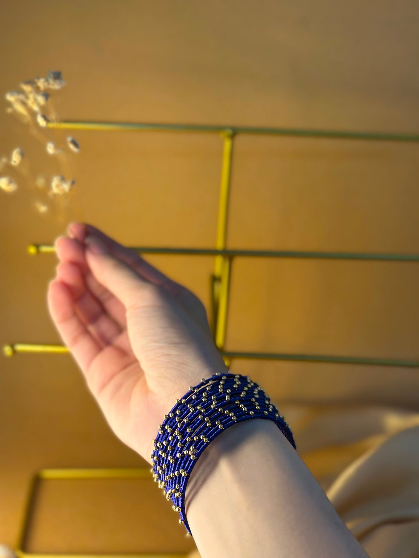 Dotted bangle 12 pcs - blue