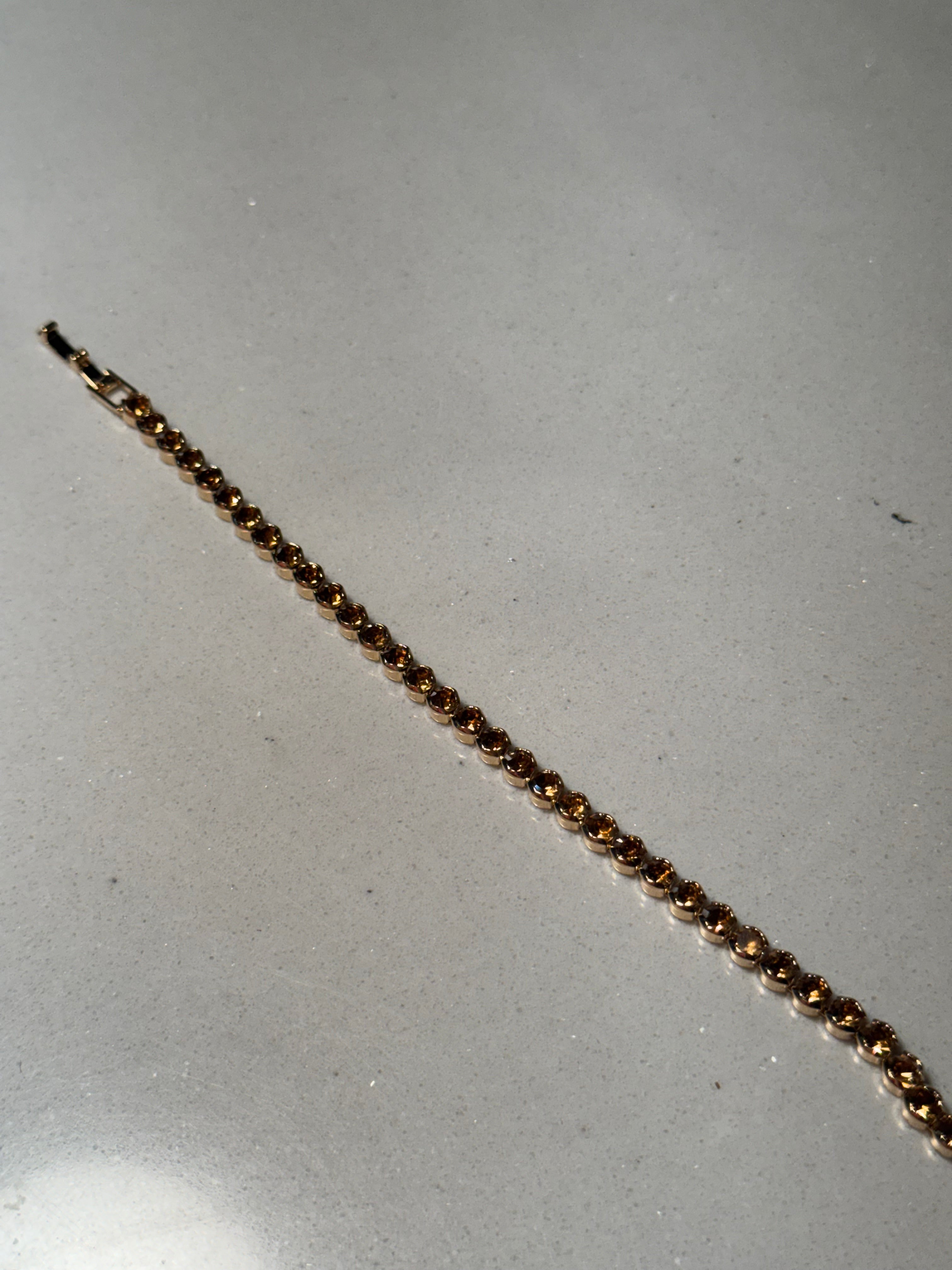 Beaded Prism bracelet-copper and gold(Mahnoorbano)