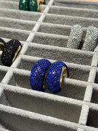 Gem hoops - Blue holographic