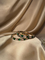 Prism bangles Gold - Green & White  (kids collection)