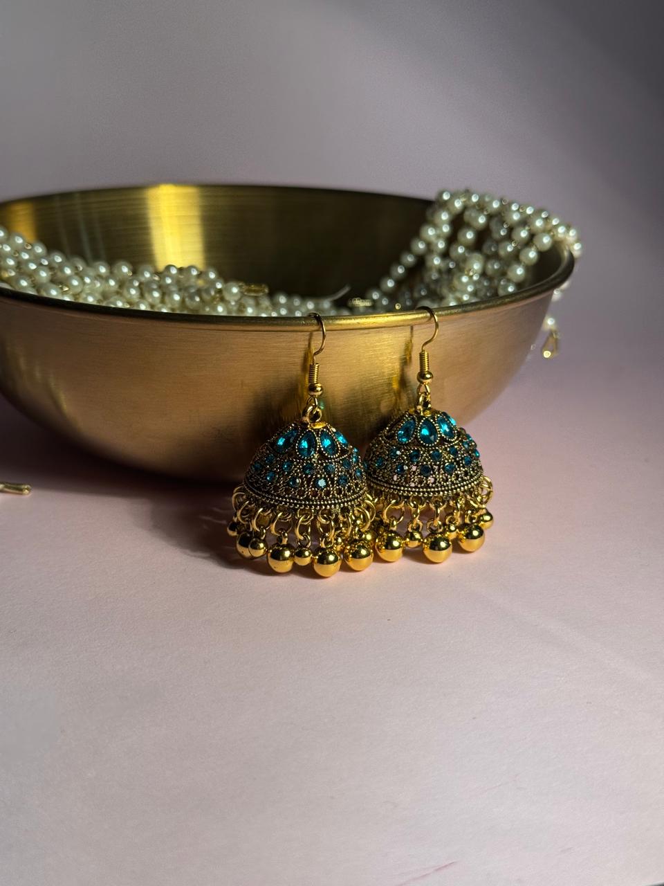 Meena karri antique Earrings - Blue