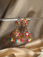 Bahar jhumkay khass collection-gold and multi