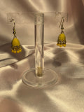 Yellow Jali jhumki - rozana