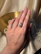 Droplet Ring Gold - White