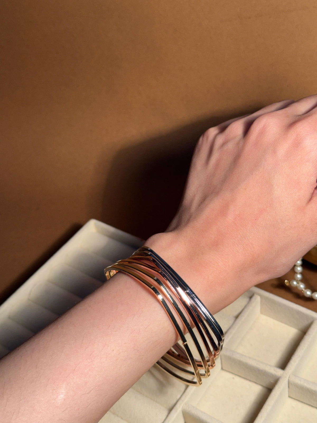 Square Steel Bangles - Multi