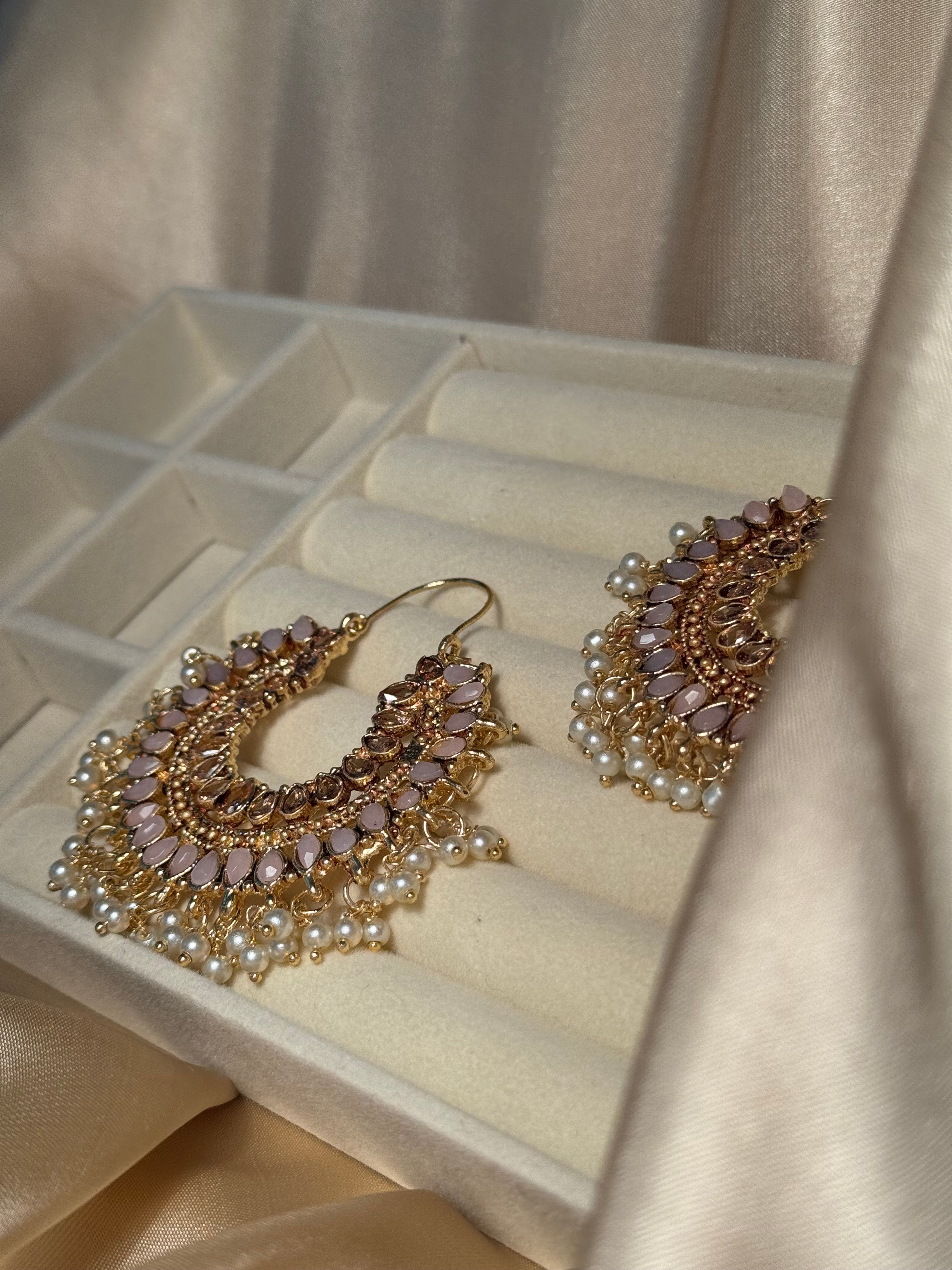 Mahrani earrings- peach