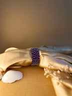 Dotted bangle 12 pcs - dark purple