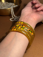 Sunshine Gulnaz bangle - Green n Pink