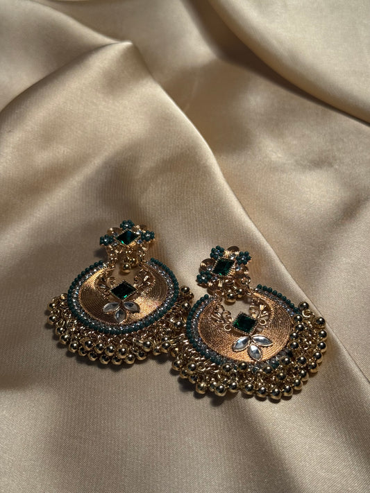 Mahjabeen earrings-green