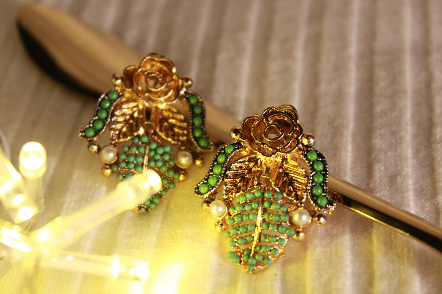 EFS-05  Gold Plated Rose - Green