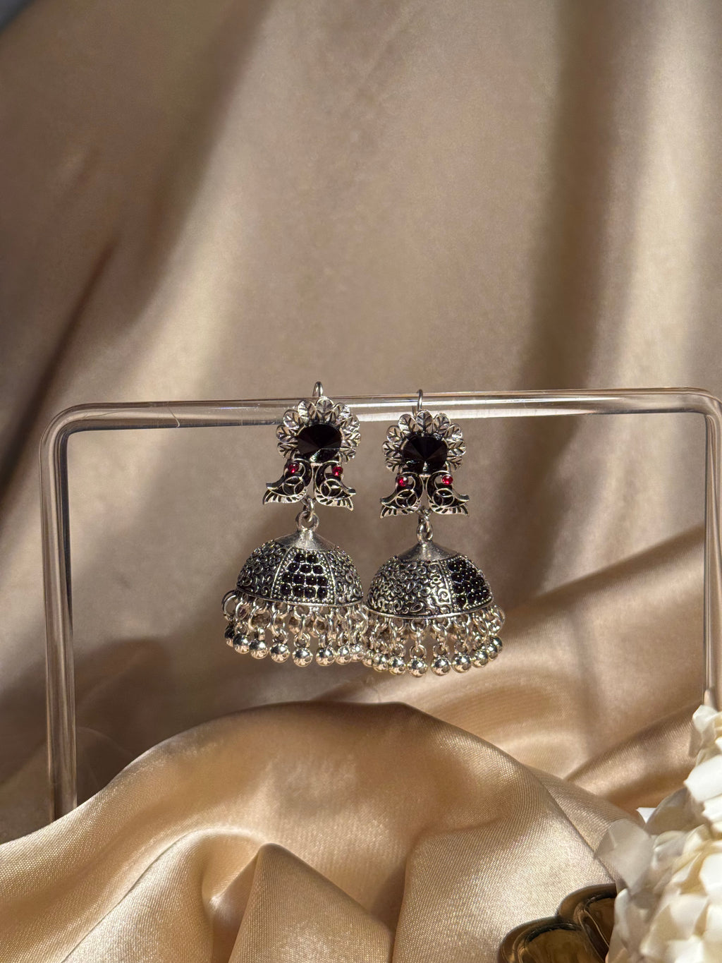 Phool chirya oxidized khass collection-silver and black