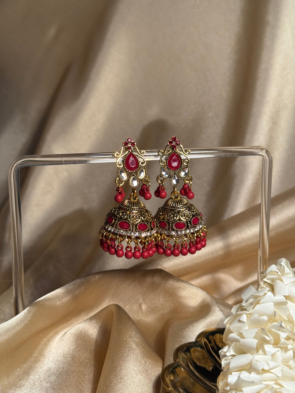 Nani ki jhumkiyan khass collection-gold and maroon