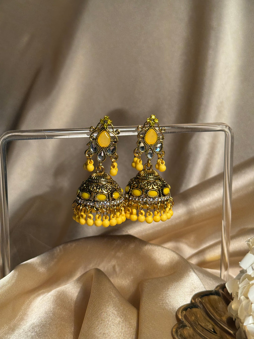 Nani ki jhumkiyan khass collection-gold and yellow