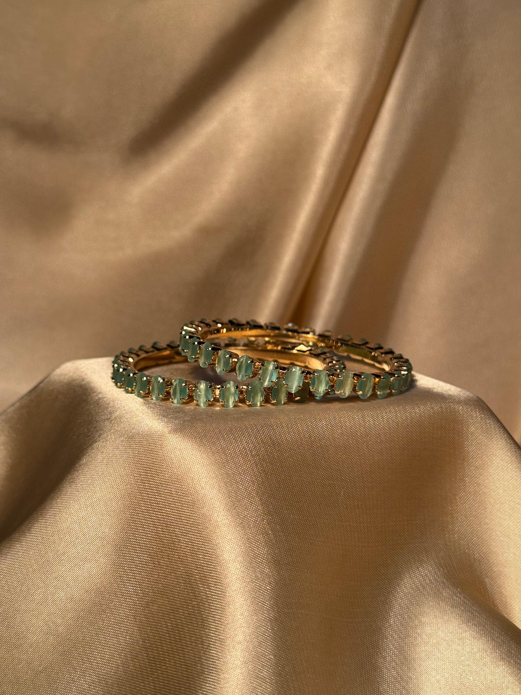 Zara bangles Gold - Light Green (kids collection)