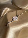 Round Pendant Necklace (Pink)