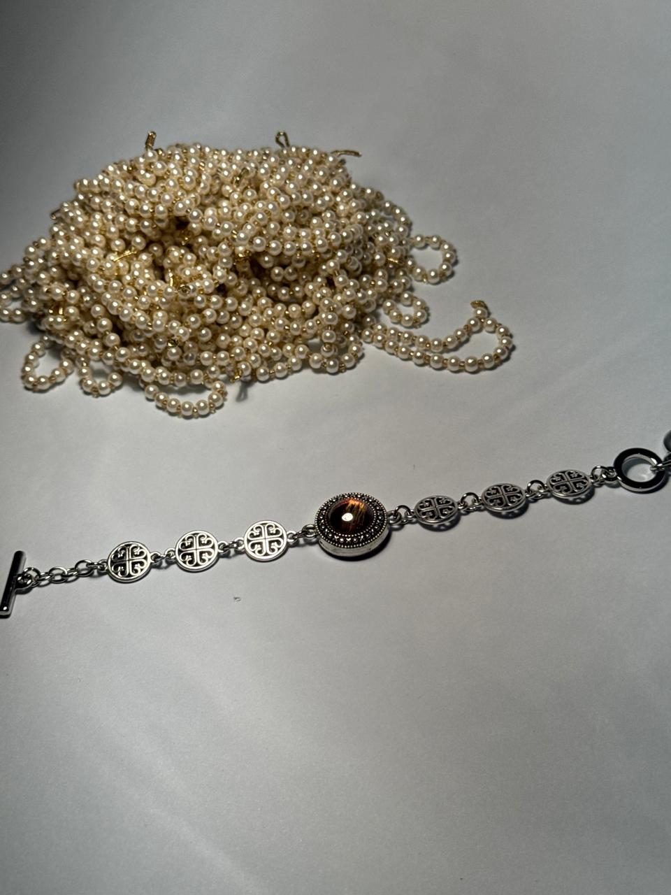 Halo Gem Bracelet - Brown