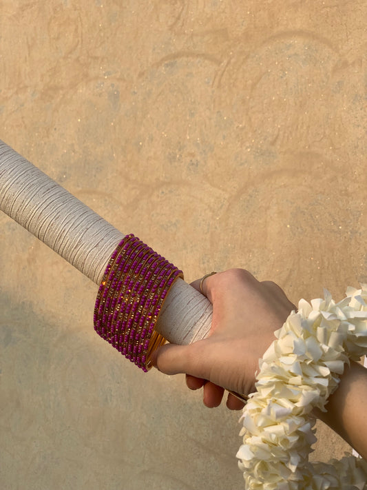 Neha Bangles (Magenta and copper )