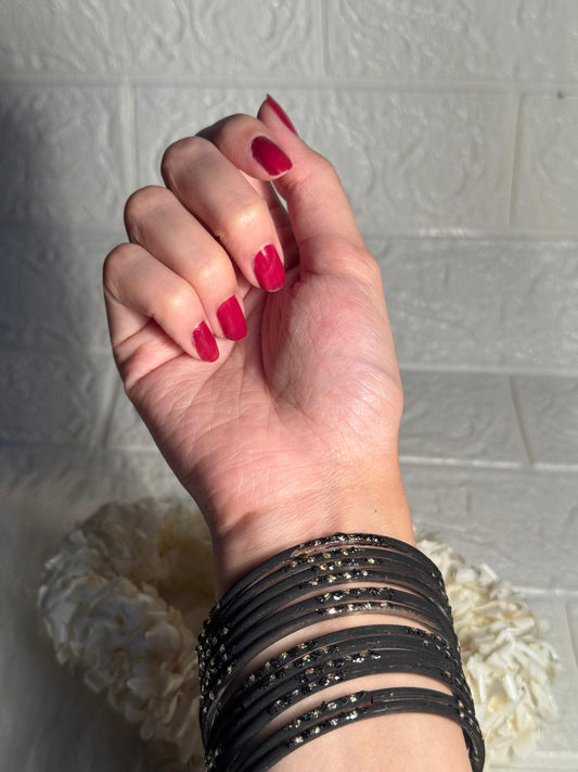 Raindrop bangle (5) - black