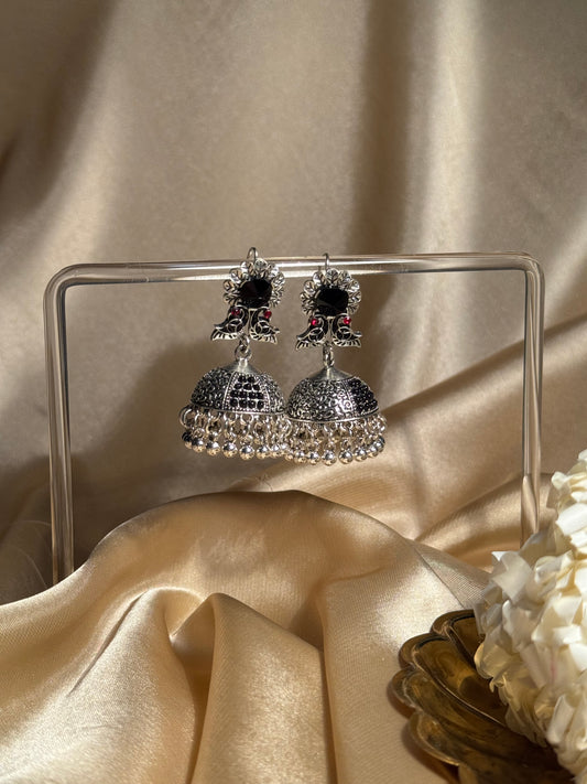 Phool chirya oxidized khass collection-silver and black