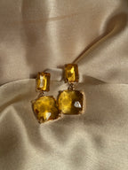 Enamel Earrings - gold