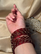 Gem bangles maroon