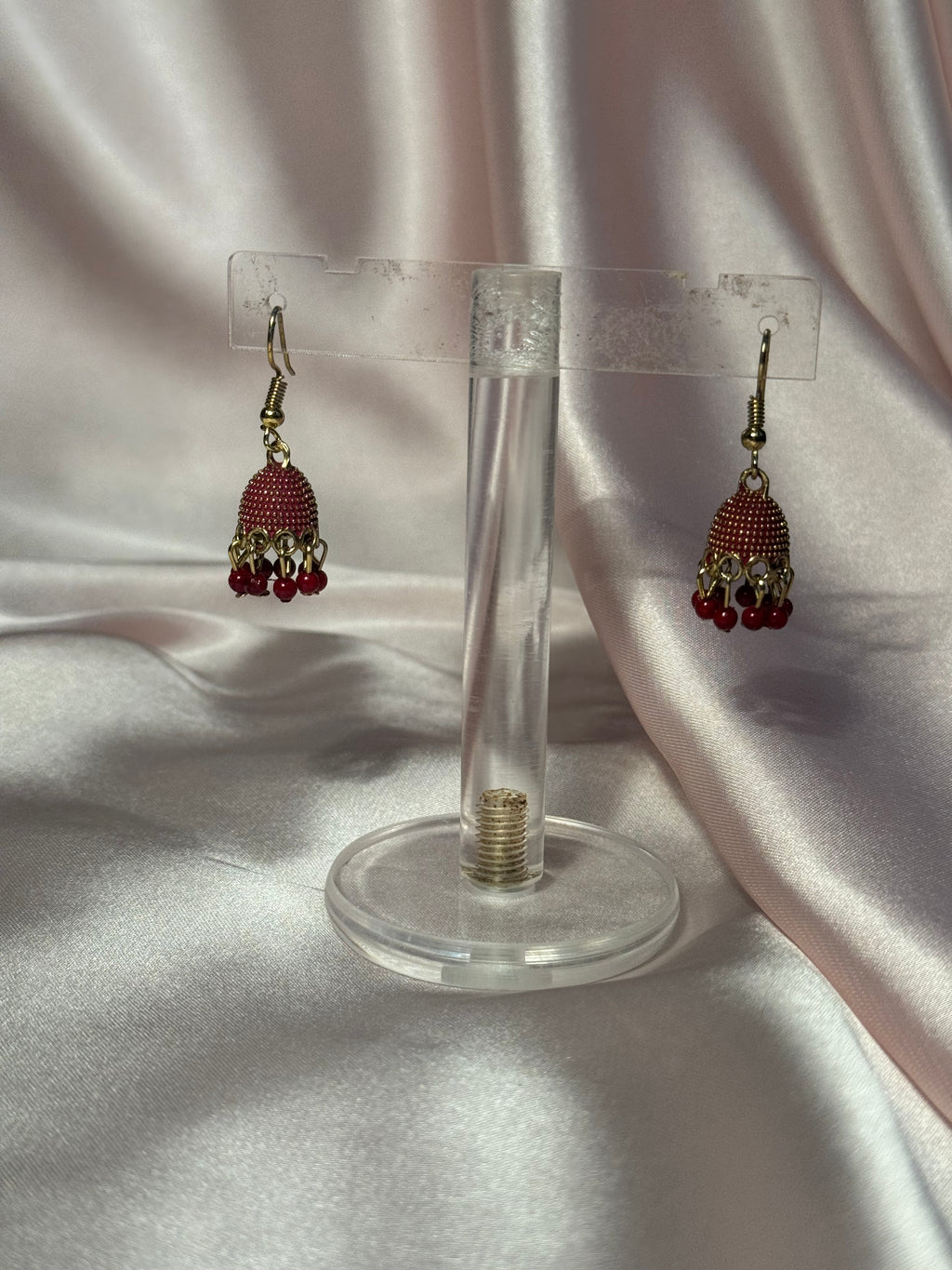 Maroon Jali jhumki - rozana