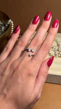 Bow silver ring