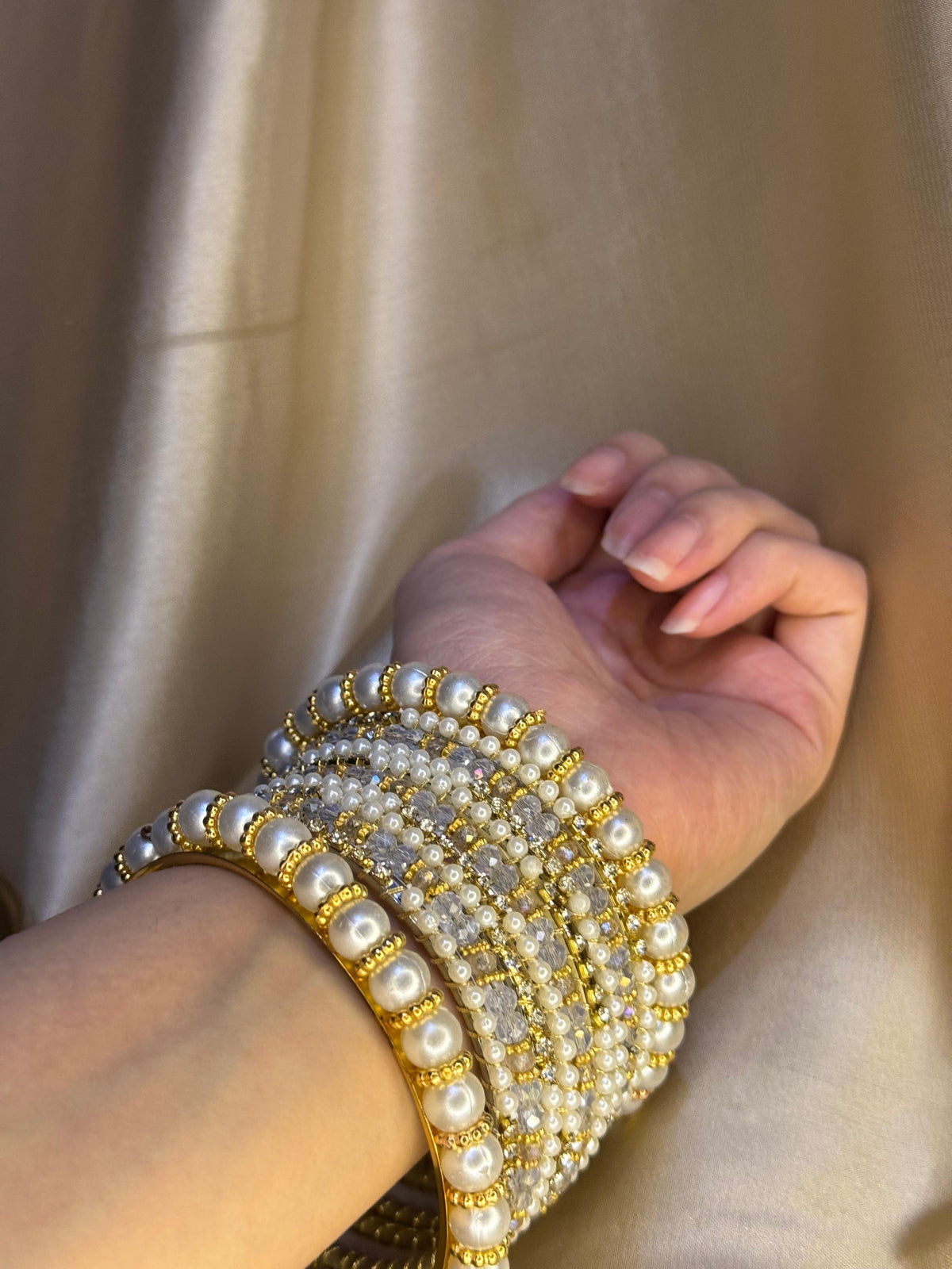 Moti Rani bangles - Grey