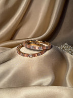Prism bangles Gold - Pink & White  (kids collection)