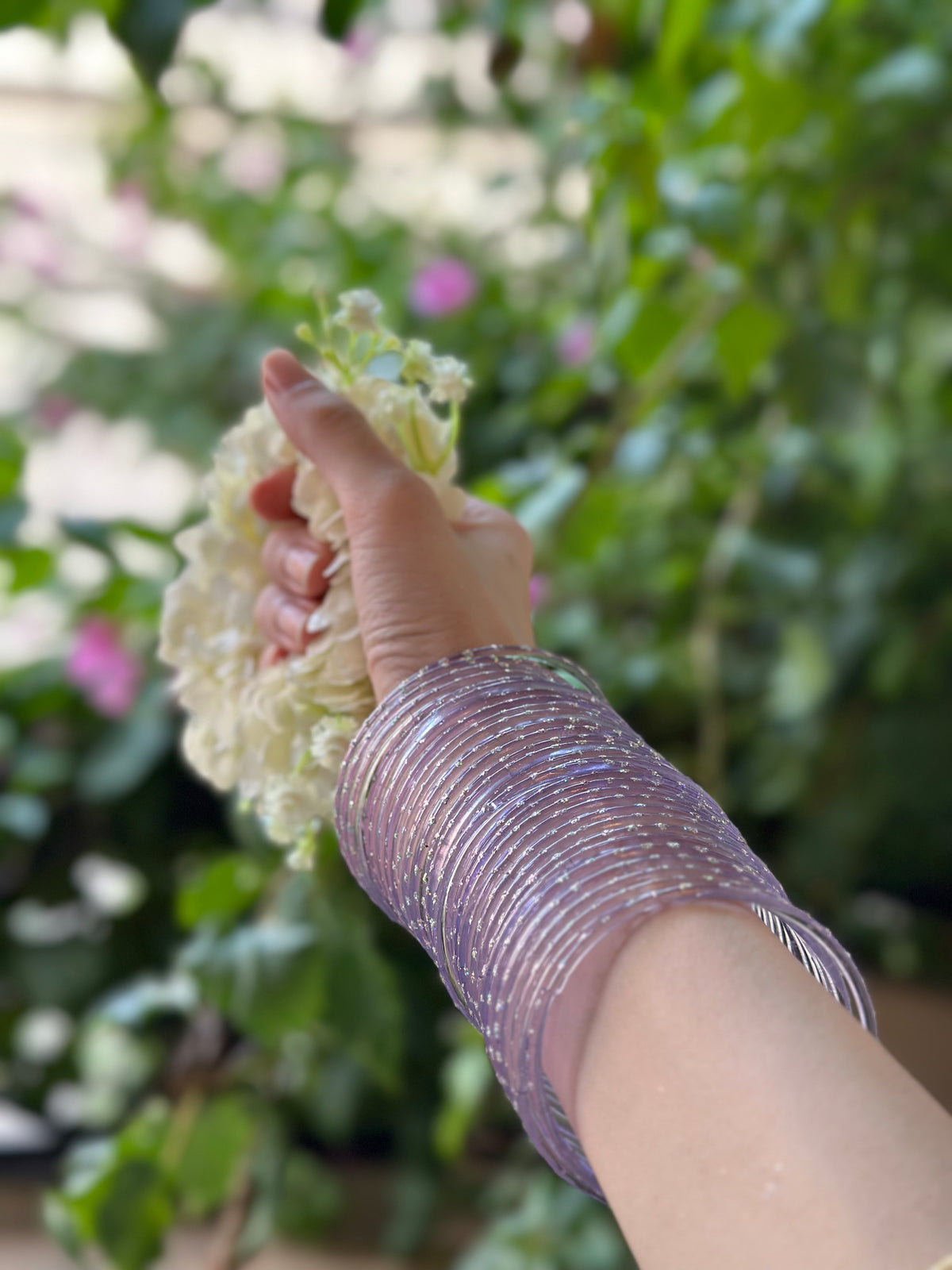 Raindrop bangle (6)-Lilac