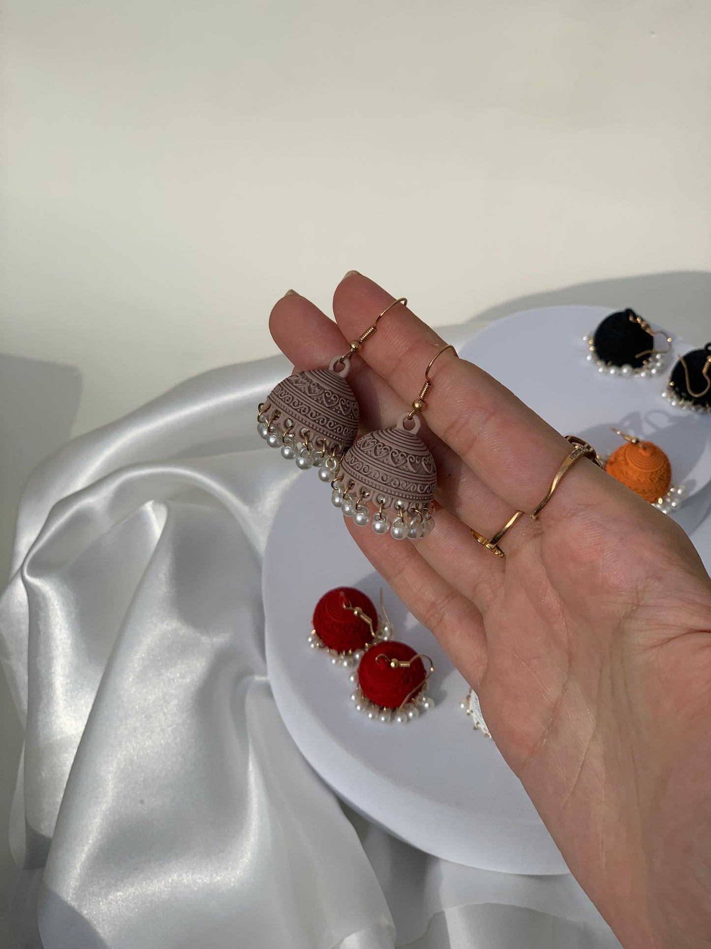 Nehal - mini jhumki Mauve.