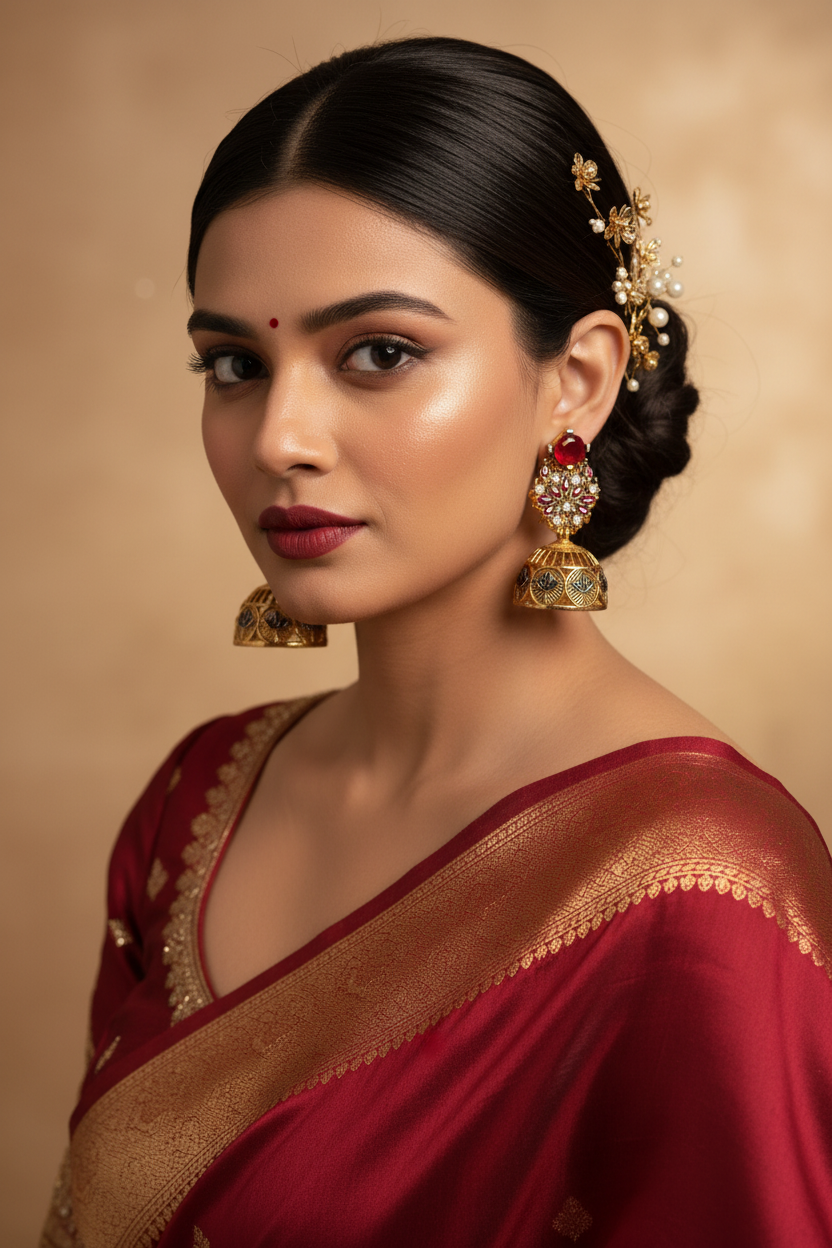 Kamdaani Jhumkay - Red