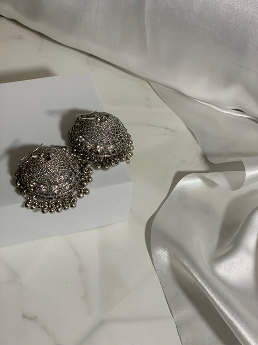 Katoori Jhumki - Silver