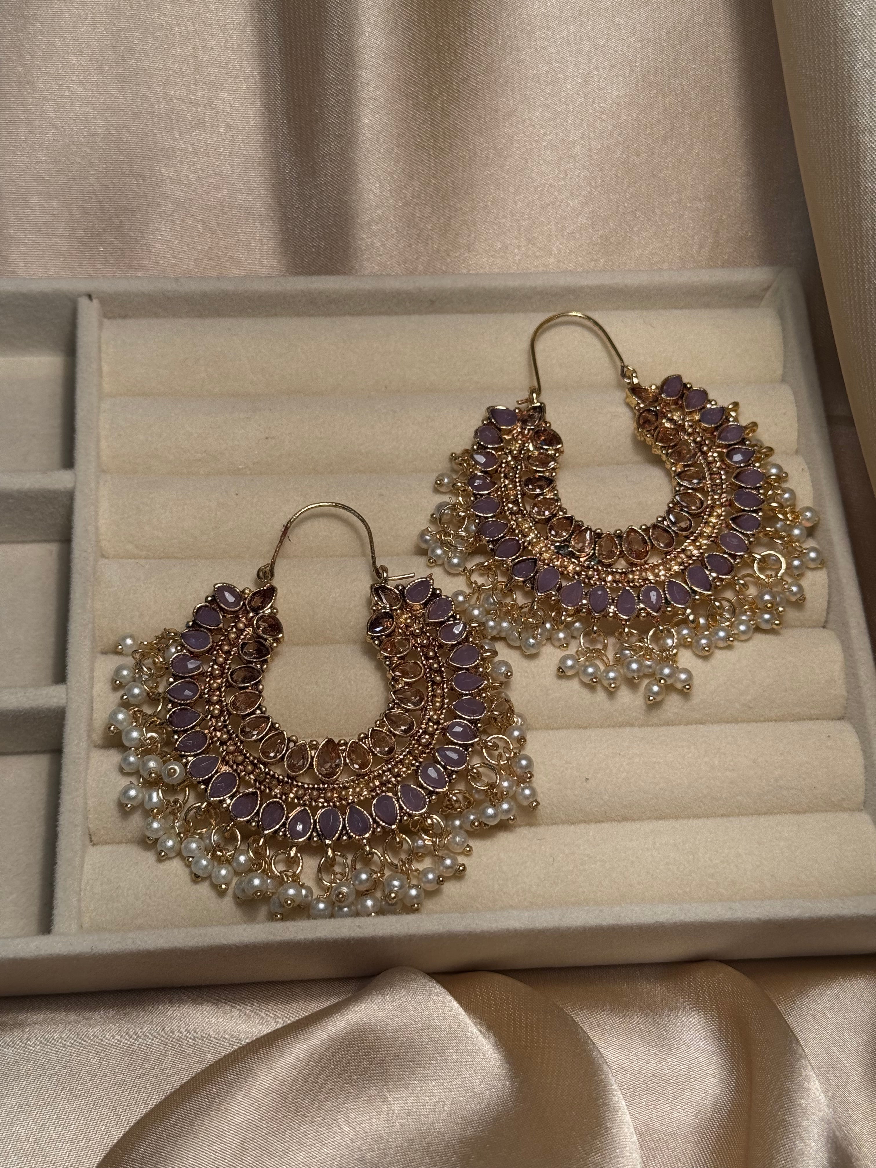 Mahrani earrings- grey