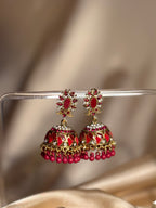 Dil kash jhumkay khass collection-gold and maroon