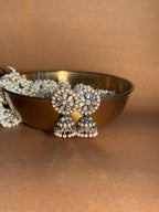 Zaria silver earrings - Beige