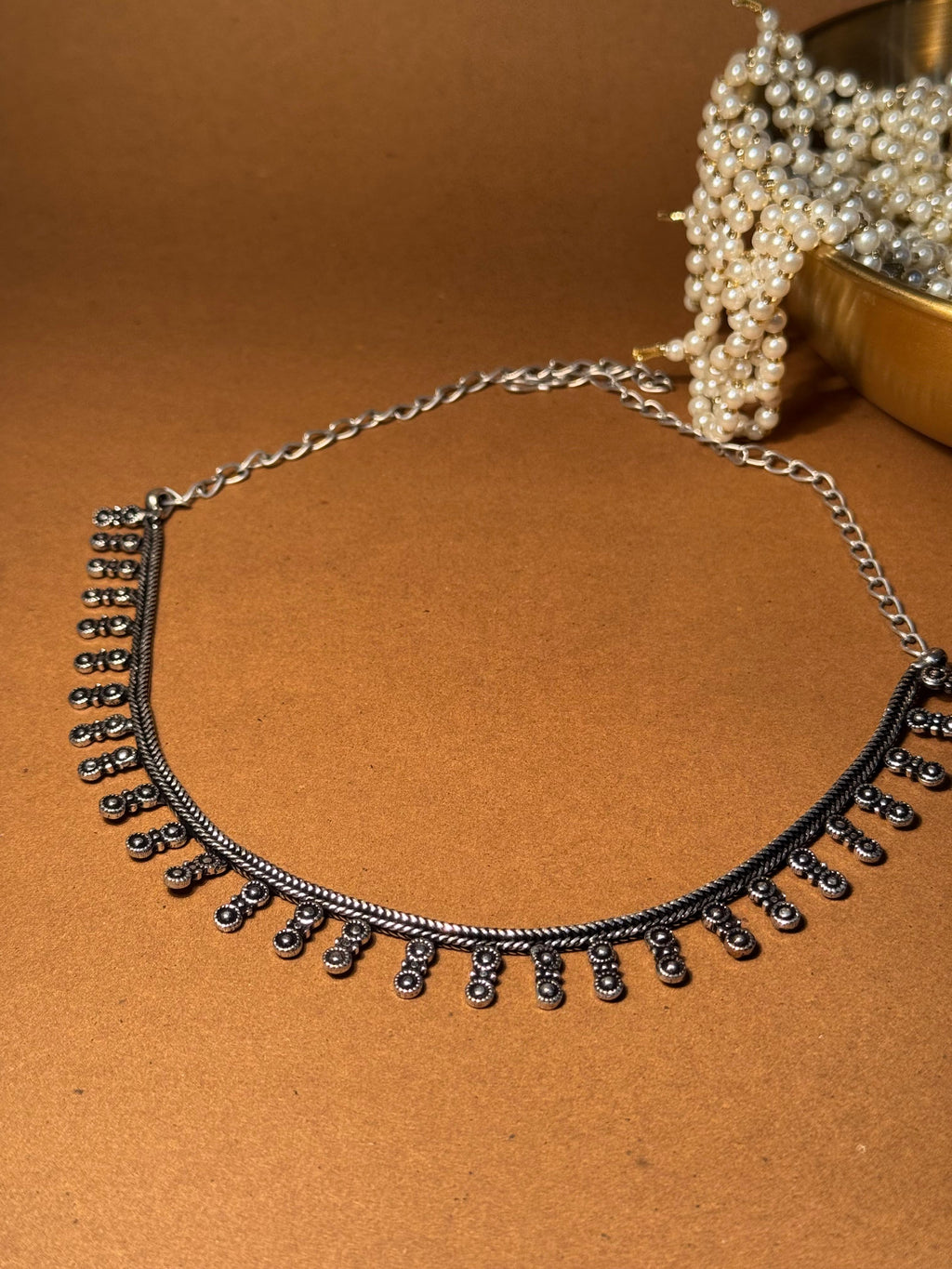 Oxidized Necklace - Dotted