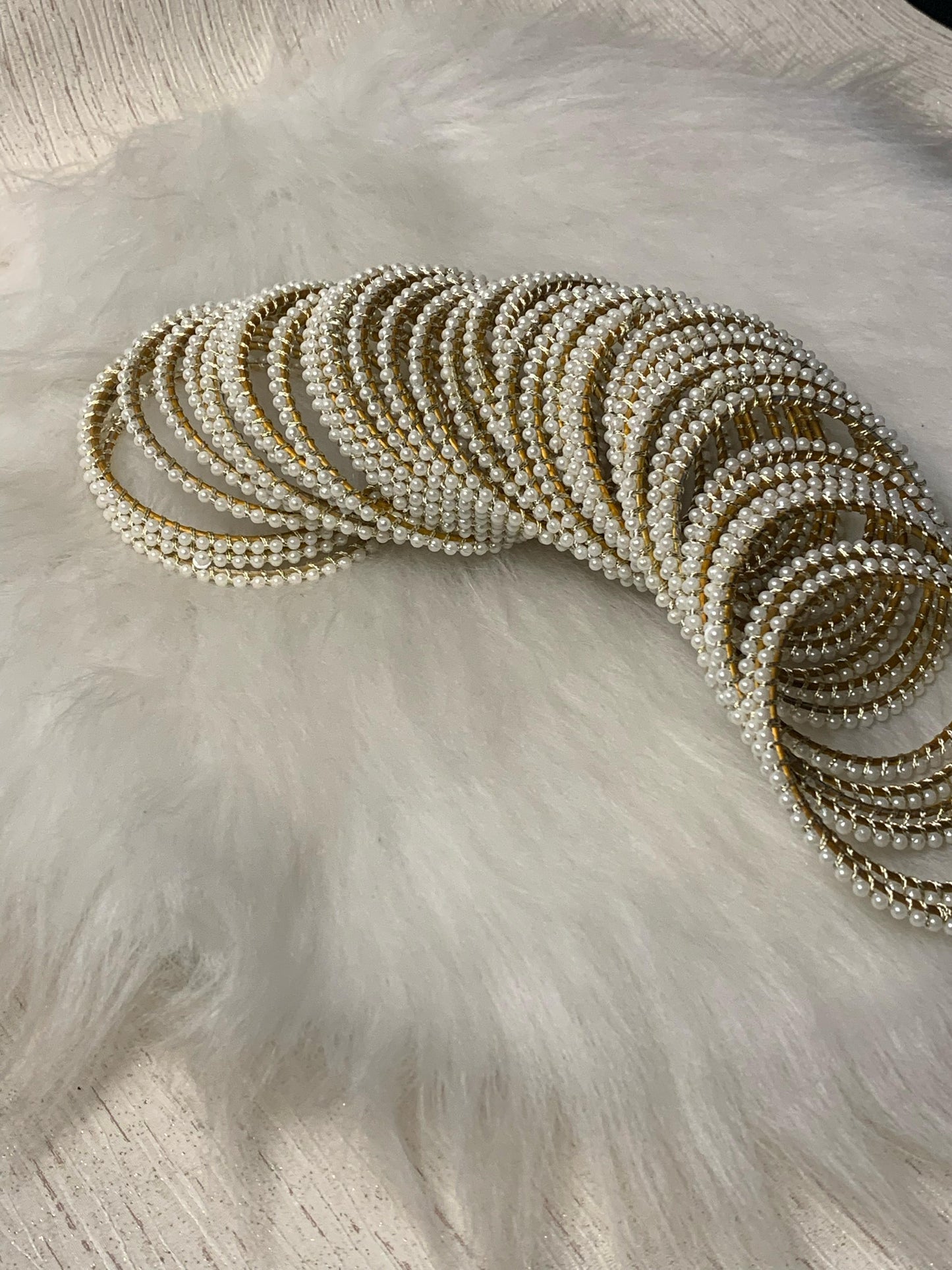White Pearl Bangles.
