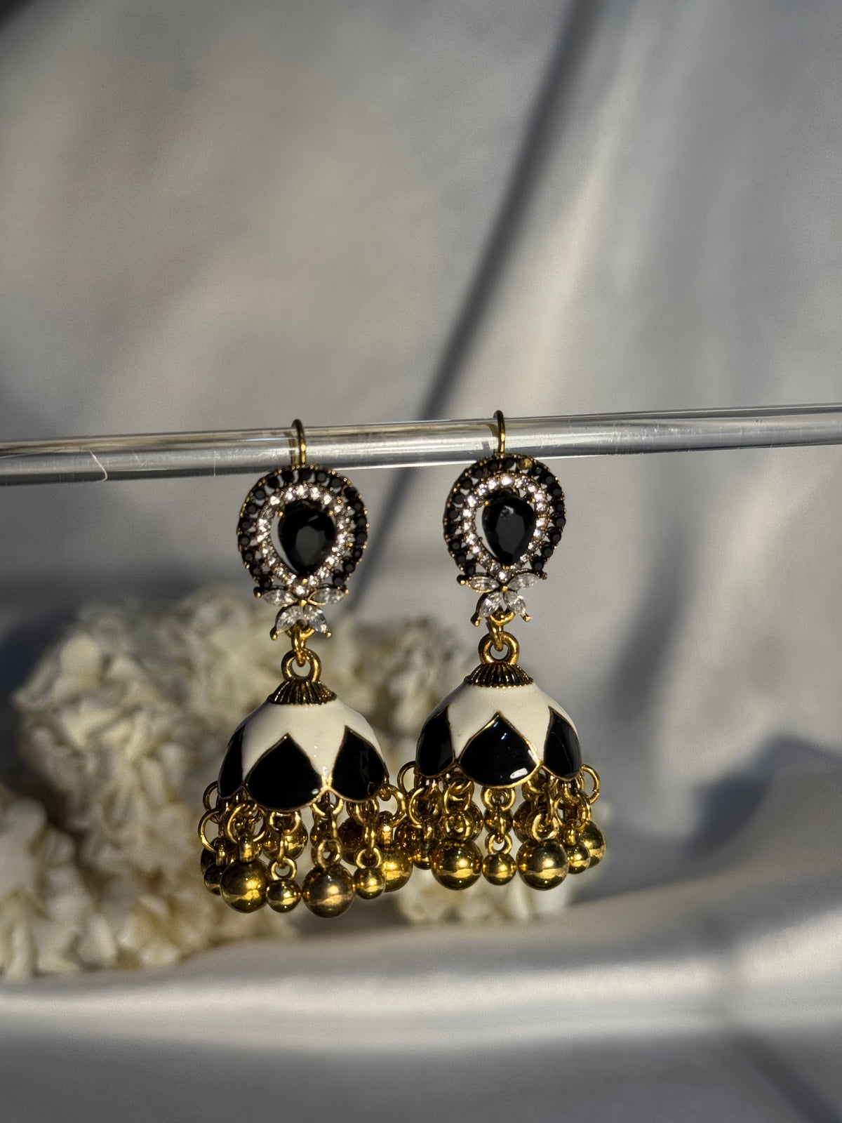 droplet bedazzled Rang-e-desi black and white