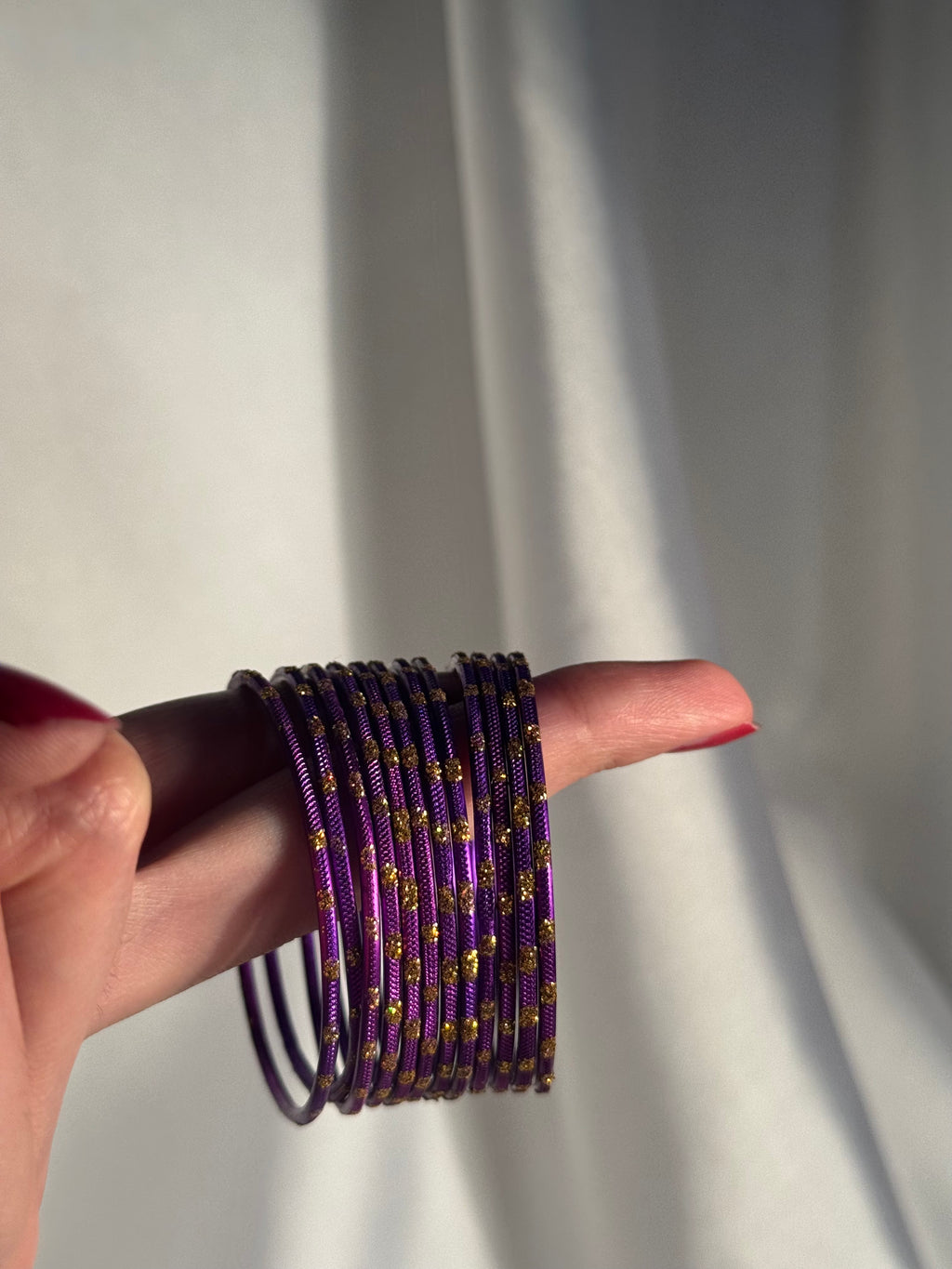 Glitter bangles purple - (kids collection)