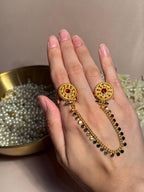 Circle Sona Double Ring - Red